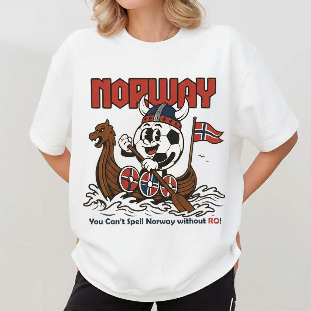 Norway Row Viking T-Shirt Norway World Cup 2026 Merch You Can't Spell Norway Without Ro Shirt - Merchluma