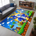 Sonic the Hedgehog 35th Anniversary Area Rug 2026 Sonic the Hedgehog Merch Home Decor Ideas - Merchluma