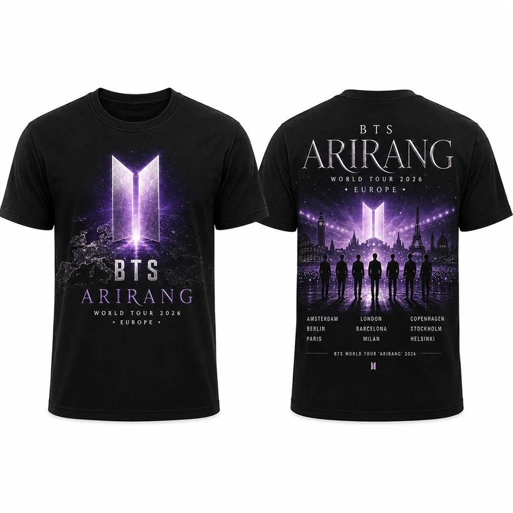 BTS Arirang World Tour 2026 Europe T-Shirt BTS World Tour Merch Gift For Army KPop Fans - Merchluma