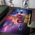 Star Trek 60th Anniversary Area Rug 1966 2026 Star Trek Merch Sci Fi Lover Living Room Decor - Merchluma