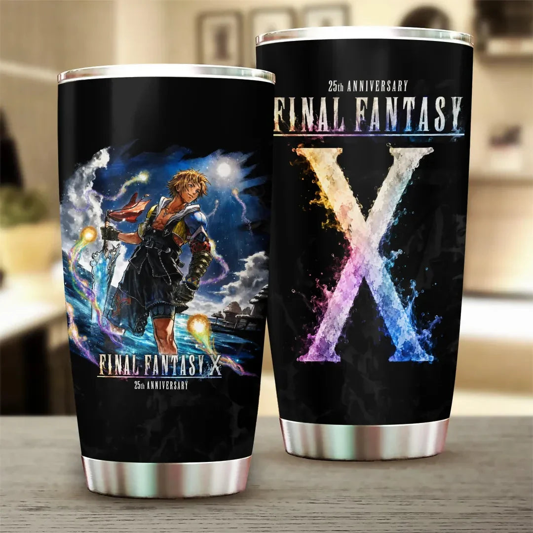 Final Fantasy X Merch 2026 FF5 25th Anniversary Tumbler Gamer Gear Best Gifts For Friends - Merchluma