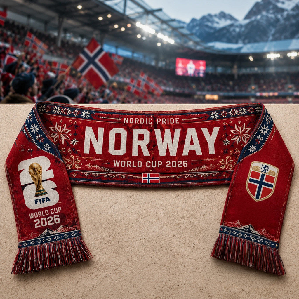 Norway World Cup 2026 Scarf Nordic Pride Norway National Team Merch Gift For Football Fans - Merchluma