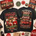 Coca Cola Celebrating 140 Years The Iconic Drink T-Shirt Birthday Present For Brothers - Merchluma