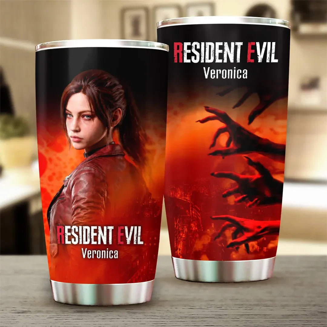 Resident Evil Veronica Tumbler 2026 RE Veronica Merch Game Lover Gifts For Sisters - Merchluma