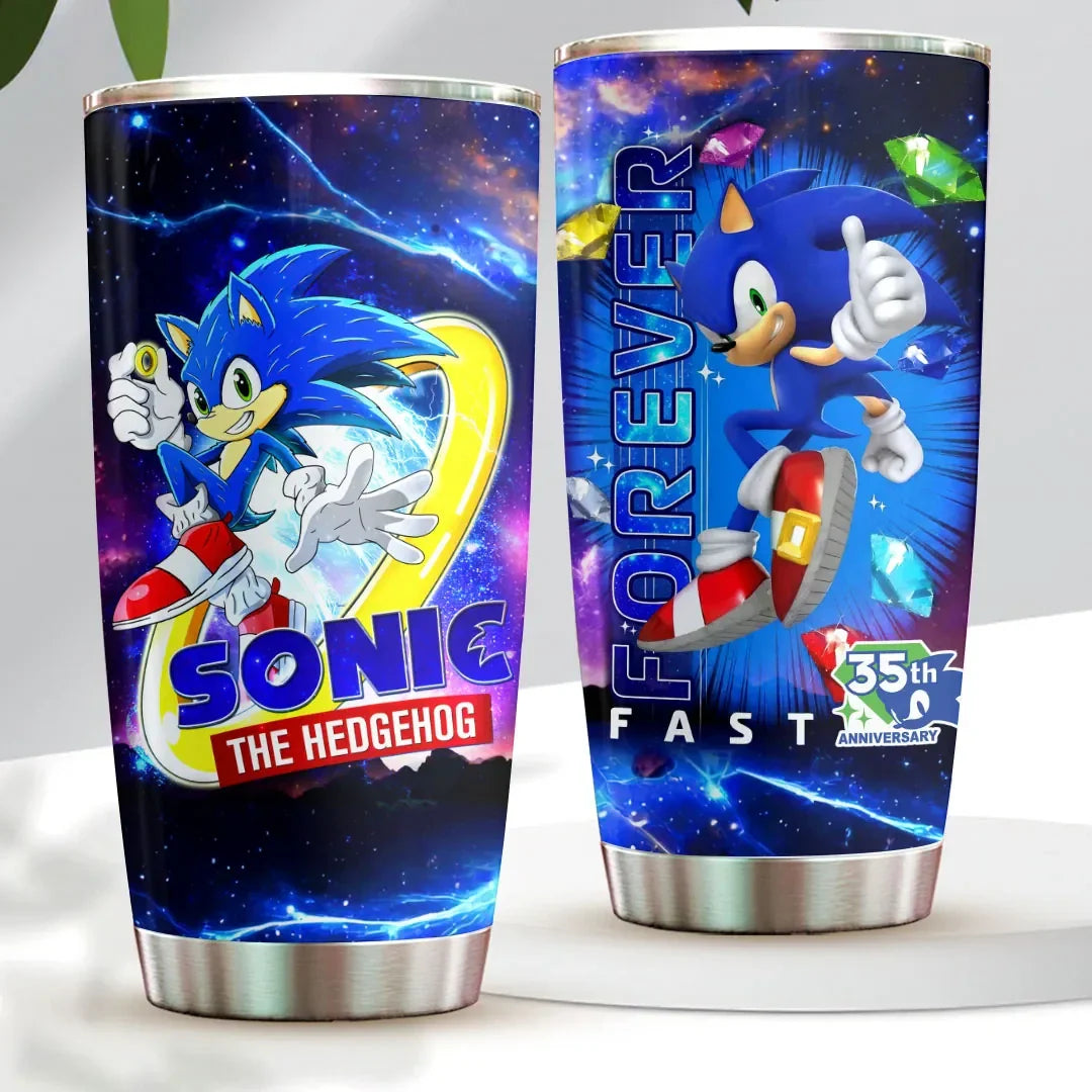 Sonic the Hedgehog 35th Anniversary Merch 2026 Sonic Forever Fast Tumbler Gift For Husband - Merchluma