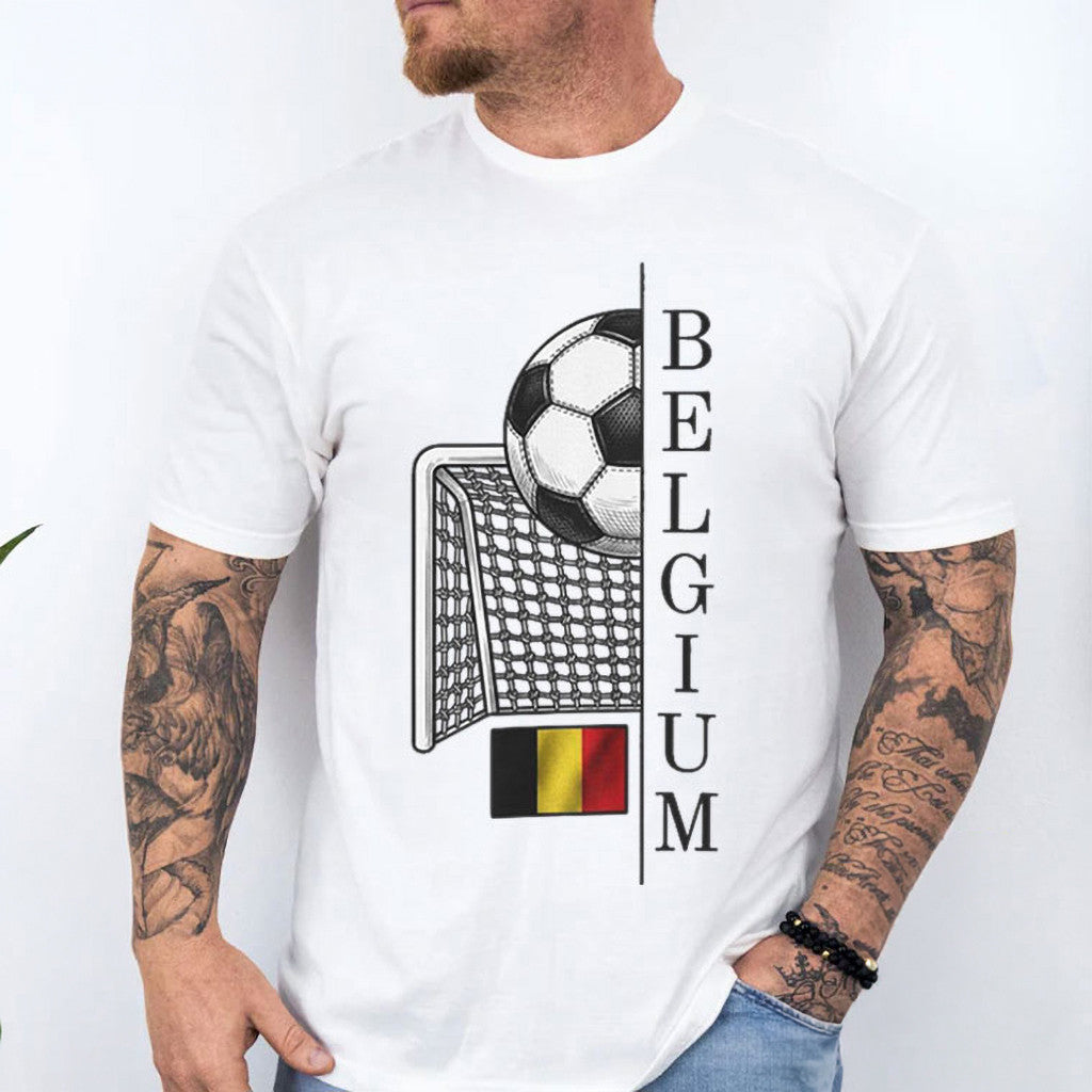 Belgium Flag Soccer T-Shirt Belgium World Cup 2026 Merch Sports Fan Shirt Gift For Dad - Merchluma