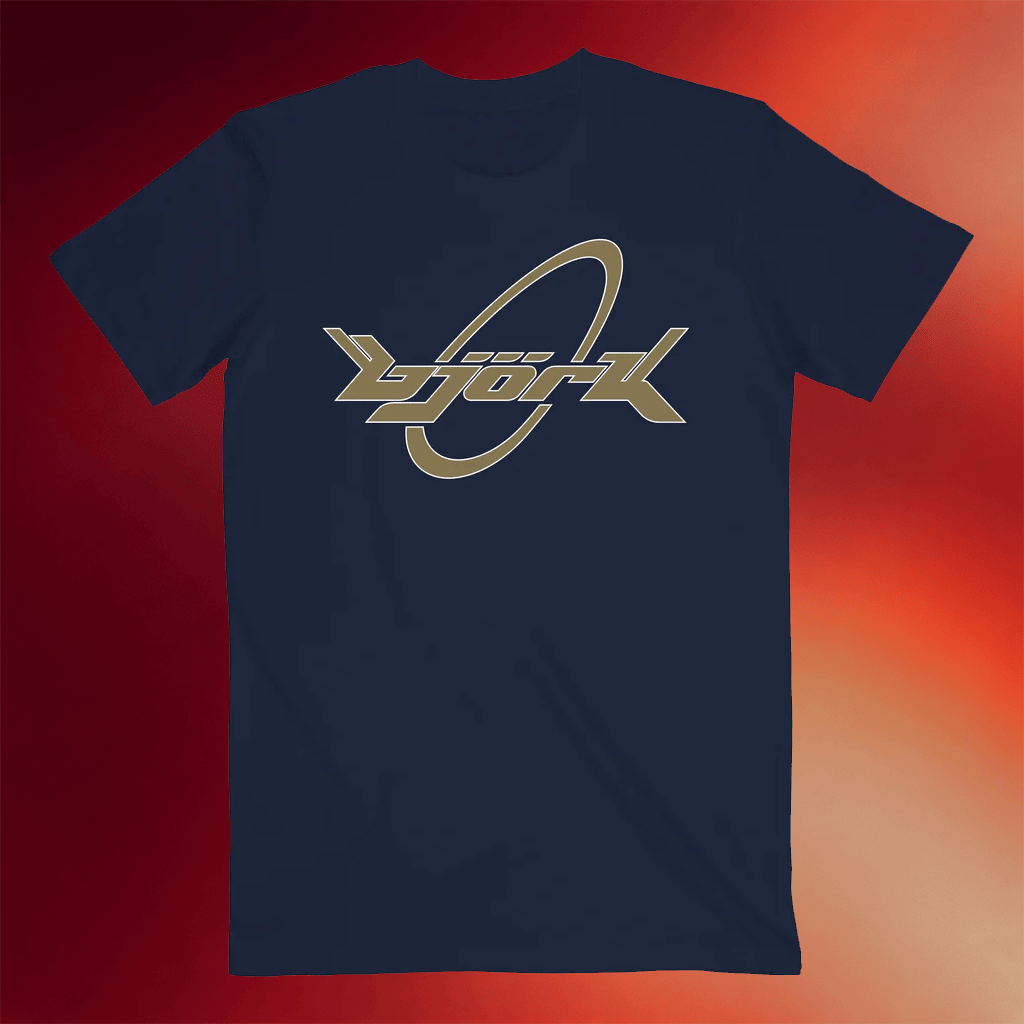 Bjork Merch 2026 Logo T-Shirt Navy Bjork Shirt Best Gifts For Brothers - Merchluma