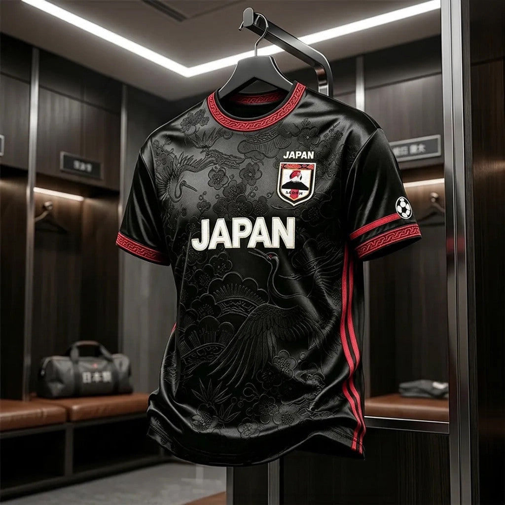 Japan Soccer Black Japanese Art Style T-Shirt Japan World Cup 2026 Merch Gift For Fans - Merchluma