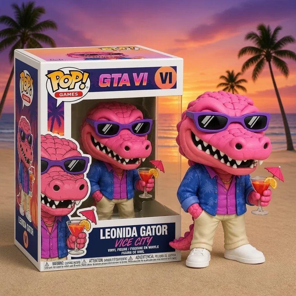 Grand Theft Auto VI Merch 2026 Leonida Gator Vice City Funko Pop Best Gift For Brother - Merchluma