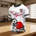 Japan Samurai Cherry Blossom Soccer T-Shirt Japan National Team 2026 World Cup Merch Him Gifts - Merchluma