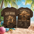 Zach Bryan With Heaven On Tour 2026 Vintage T-Shirt Zach Bryan Merch Country Music Fans Gifts - Merchluma