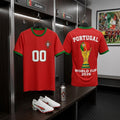 Personalized Portugal World Cup 2026 Red T-Shirt Portugal Team Merch Gift For Football Fans - Merchluma