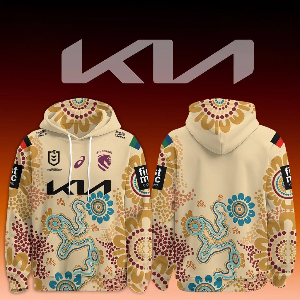 Brisbane Broncos Indigenous 2026 Hoodie Brisbane Broncos Merch Present For Rugby Fans - Merchluma