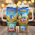 Sonic The Hedgehog 35th Anniversary Merch 2026 Speed Never Ages Tumbler Gifts For Brothers - Merchluma