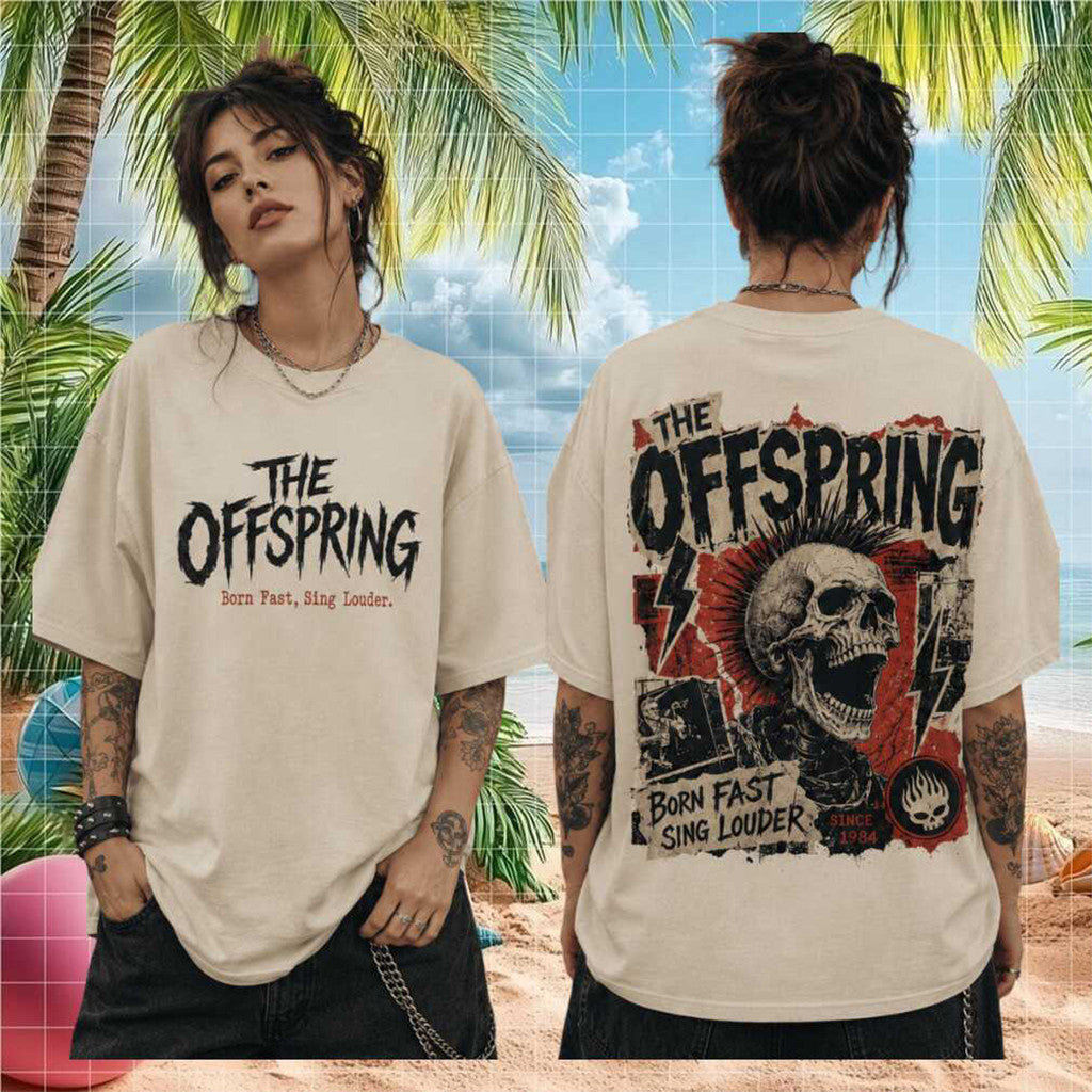 The Offspring Born Fast Sing Louder Vintage T-Shirt Punk Rock 2026 The Offspring Tour Merch - Merchluma