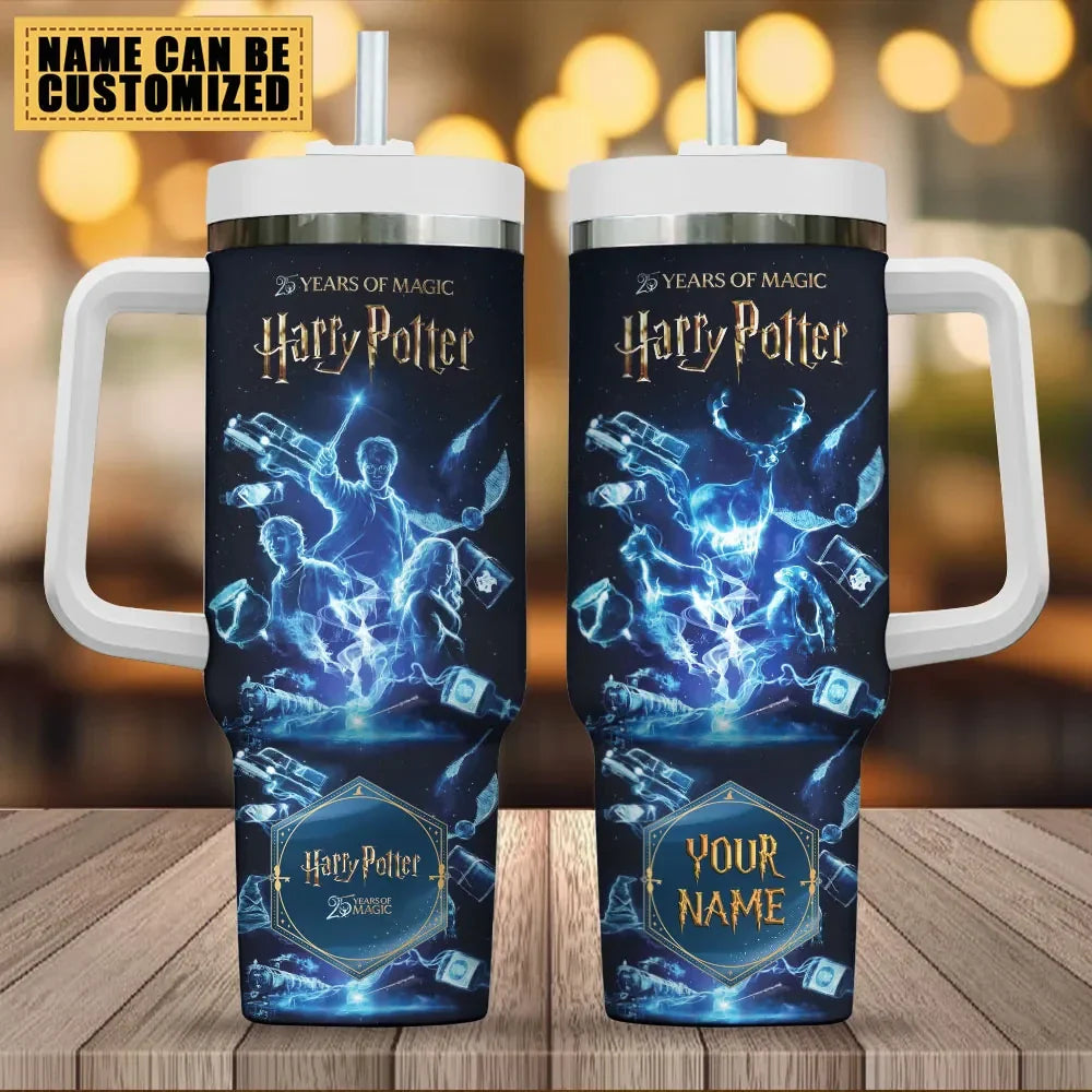Personalized Harry Potter 25th Anniversary 40oz Tumbler 2026 Harry Potter Merch Gift For BFF - Merchluma