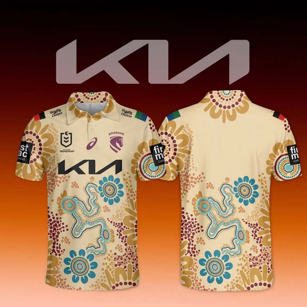 Brisbane Broncos Indigenous 2026 Polo Shirt Brisbane Broncos Merch Best Gifts For Rugby Fans - Merchluma