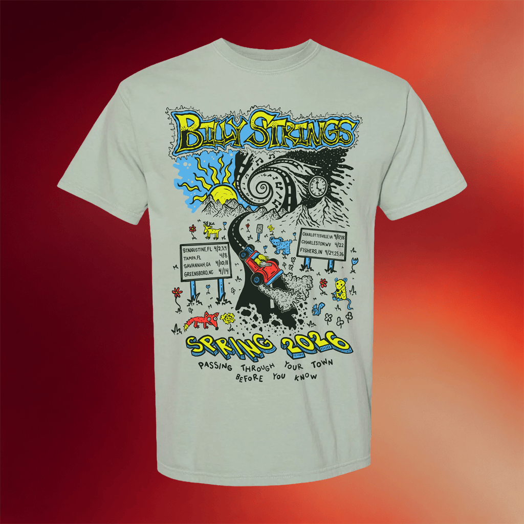Billy Strings Merch 2026 Highway Hypnosis T-Shirt With Dates Zak Fowler Shirt Fan Apparel - Merchluma