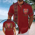 Arsenal FC 140th Anniversary Hawaiian Shirt 2026 Arsenal FC Merch Football Fan Gear Men's - Merchluma
