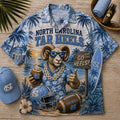 North Carolina Tar Heels Rameses Tropical Beach Hawaiian Shirt Tar Heels Merch Summer Gifts - Merchluma