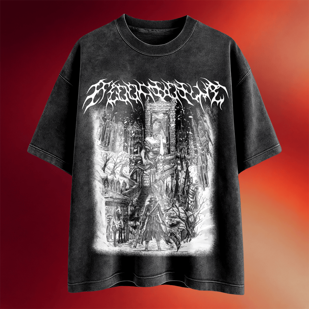 Bloodborne Merch 2026 Bloodborne Wash Gothic Horror T-Shirt Video Game Lover Gifts For Him - Merchluma