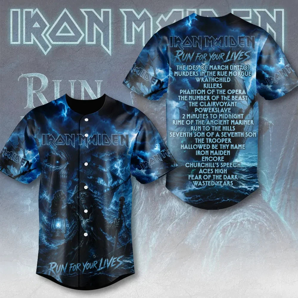 Iron Maiden 2026 World Tour Baseball Jersey Iron Maiden Merch Special Gift For Music Fans - Merchluma