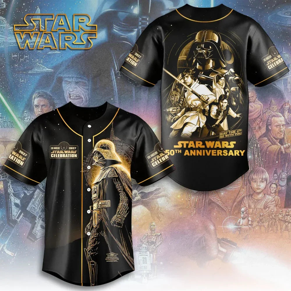 Star Wars 50th Anniversary Baseball Jersey Star Wars Celebration Merch Gift For Sci Fi Fans - Merchluma