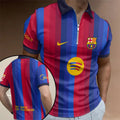 FC Barcelona Home 26 27 Zip Polo Shirt FCB Merch Football Fan Apparel Best Gift For Husband - Merchluma