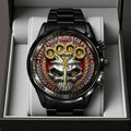 Five Finger Death Punch Skull Black Stainless Steel Watch 2026 5FDP Merch Gift For Band Fans - Merchluma