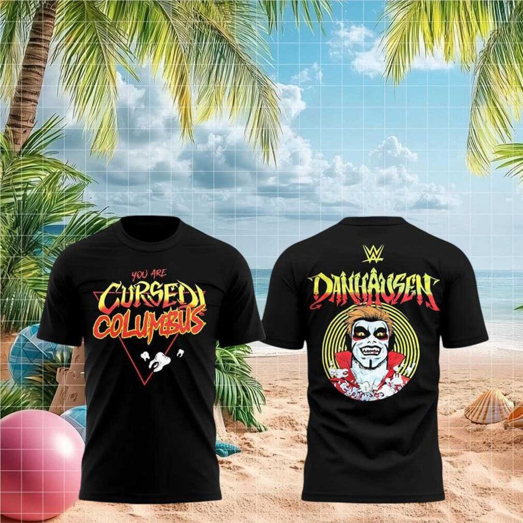WWE Danhausen You Are Cursed Columbus Vintage T-Shirt Danhausen Merch Wrestling Fan Gifts - Merchluma