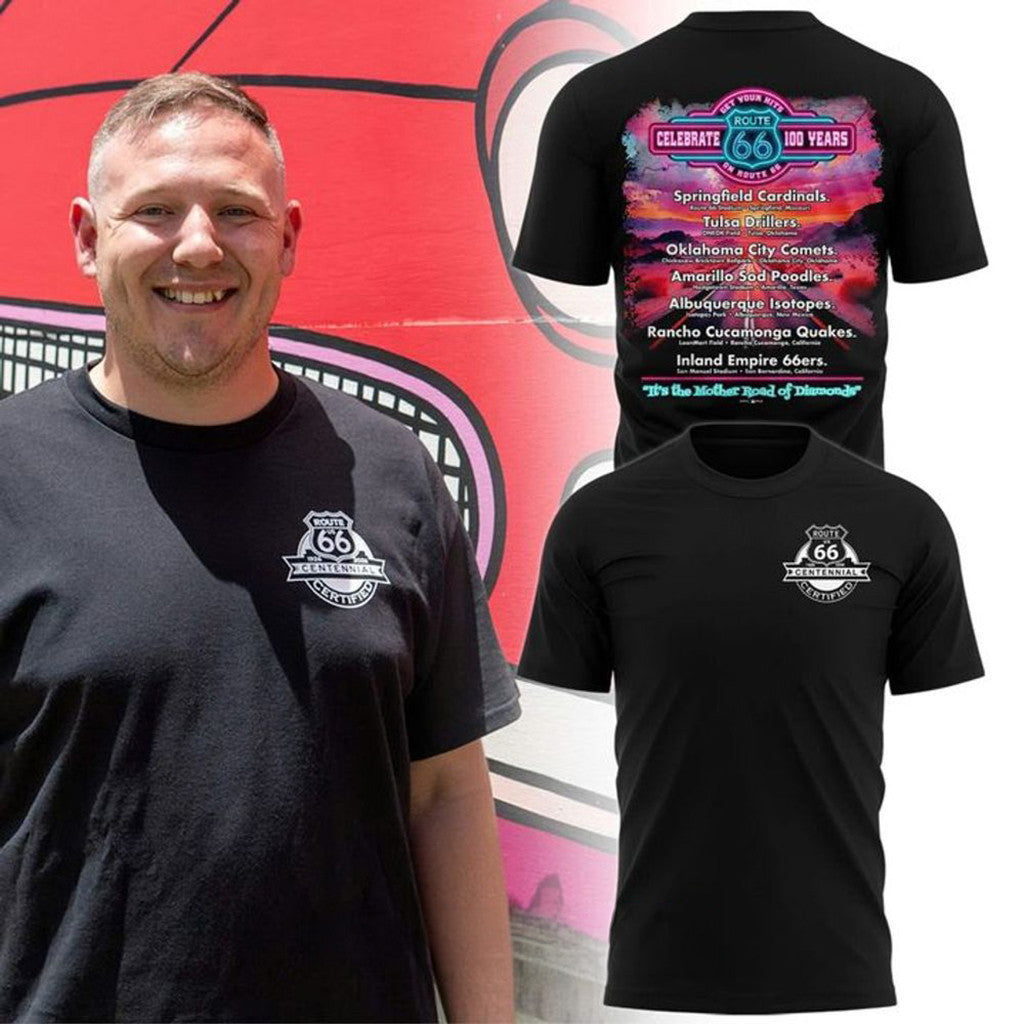 Tulsa Drillers Route 66 Centennial Black Graphic Shirt Best Gift For Brothers - Merchluma
