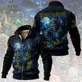 Iron Maiden Fear Of The Dark Stand Collar Zip Jacket 2026 Iron Maiden Merch Birthday Gift Ideas - Merchluma