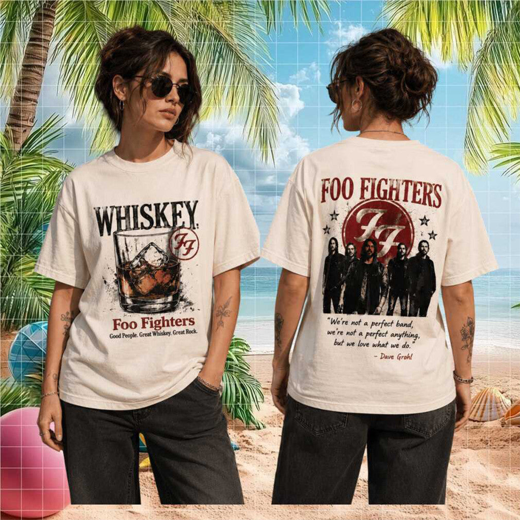 Whiskey X Foo Fighters Good People Great Whiskey Great Rock Vintage Shirt Fan Merch 2026 - Merchluma