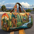 Personalized Bigfoot Forest Cabin Waterfall 2026 Duffle Bag Bigfoot Lover Gifts For Dad - Merchluma