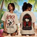 Slayer Play It Faster Burn It Louder Snoopy Rock Concert T-Shirt Slayer Band Merch Fan Gifts - Merchluma