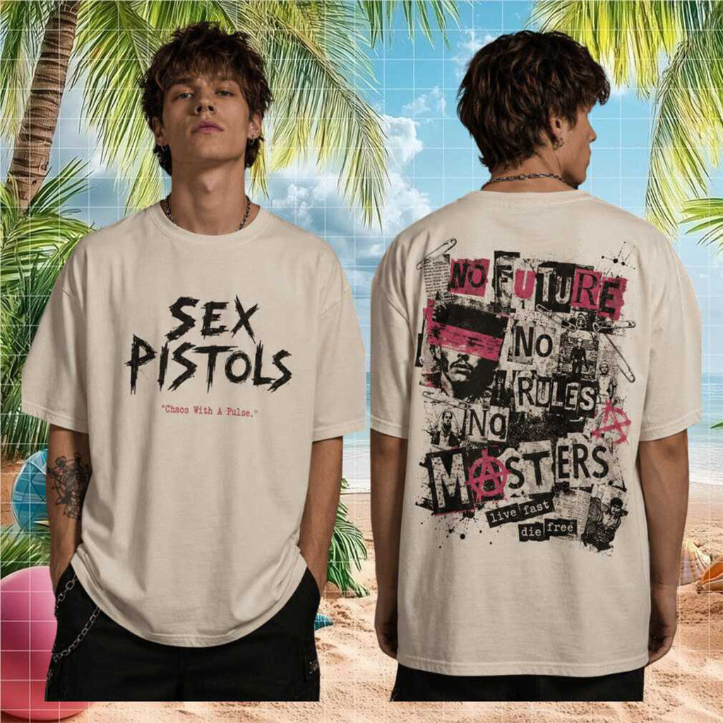 Sex Pistols Chaos With A Pulse Vintage T-Shirt x Pistols Merch Punk Rock Band Fan Gifts - Merchluma
