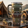 Jeep Trail Rated Tumbler 2026 Off-Road Lover Cup Jeep Merch Gift For Father In Law - Merchluma