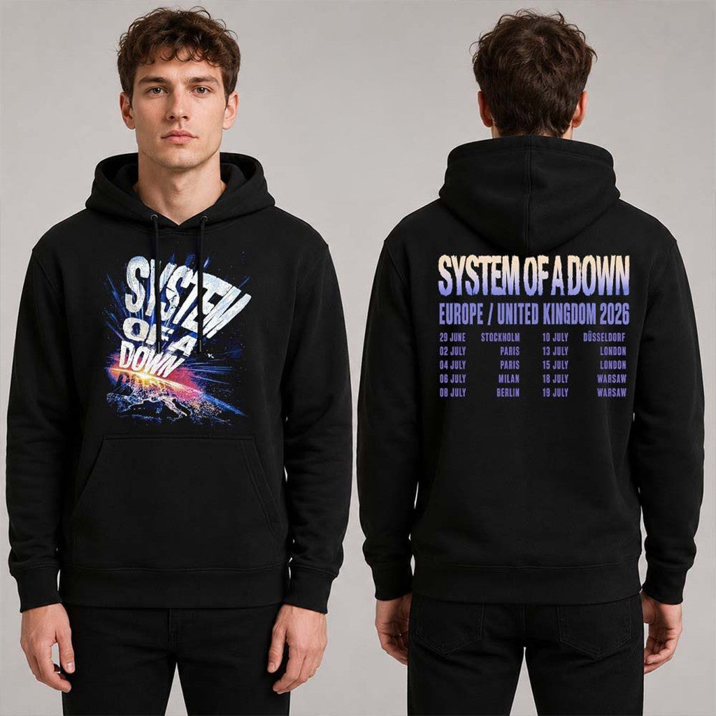 System Of A Down EU And UK Tour 2026 Hoodie SOAD Tour Merch Gift For Band Fans - Merchluma
