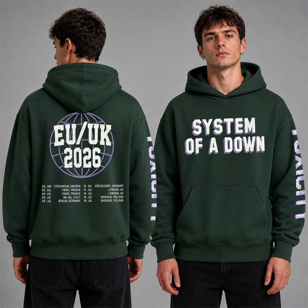 System Of A Down EU And UK Tour 2026 Hoodie SOAD Merch Gift For Music Lovers - Merchluma