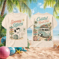 Snoopy Getaway Coastal Road Trip Vintage T-Shirt Summer Travel Vacation Camper Van Family Shirt - Merchluma