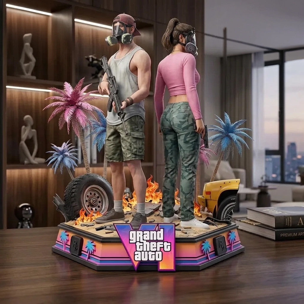 Grand Theft Auto VI Acrylic Plaque Gamer Display Decor GTA 6 Merch Gift For Brothers - Merchluma
