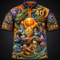 Dragon Ball 40th Anniversary Merch The Strongest Seven Balls Polo Shirt Gifts For Husband - Merchluma