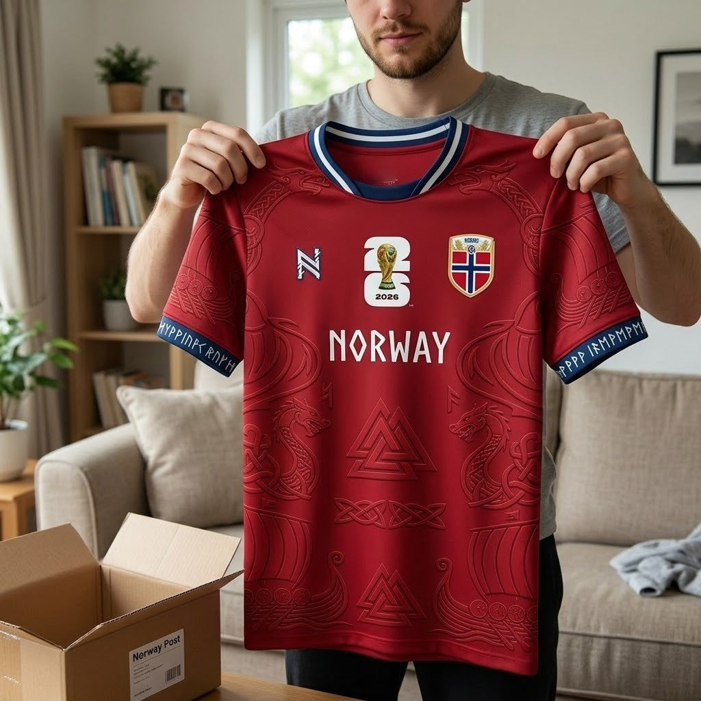 Norway Haaland Number 9 FIFA World Cup 2026 Jersey Shirt Norway National Team Merch Fan Gifts - Merchluma