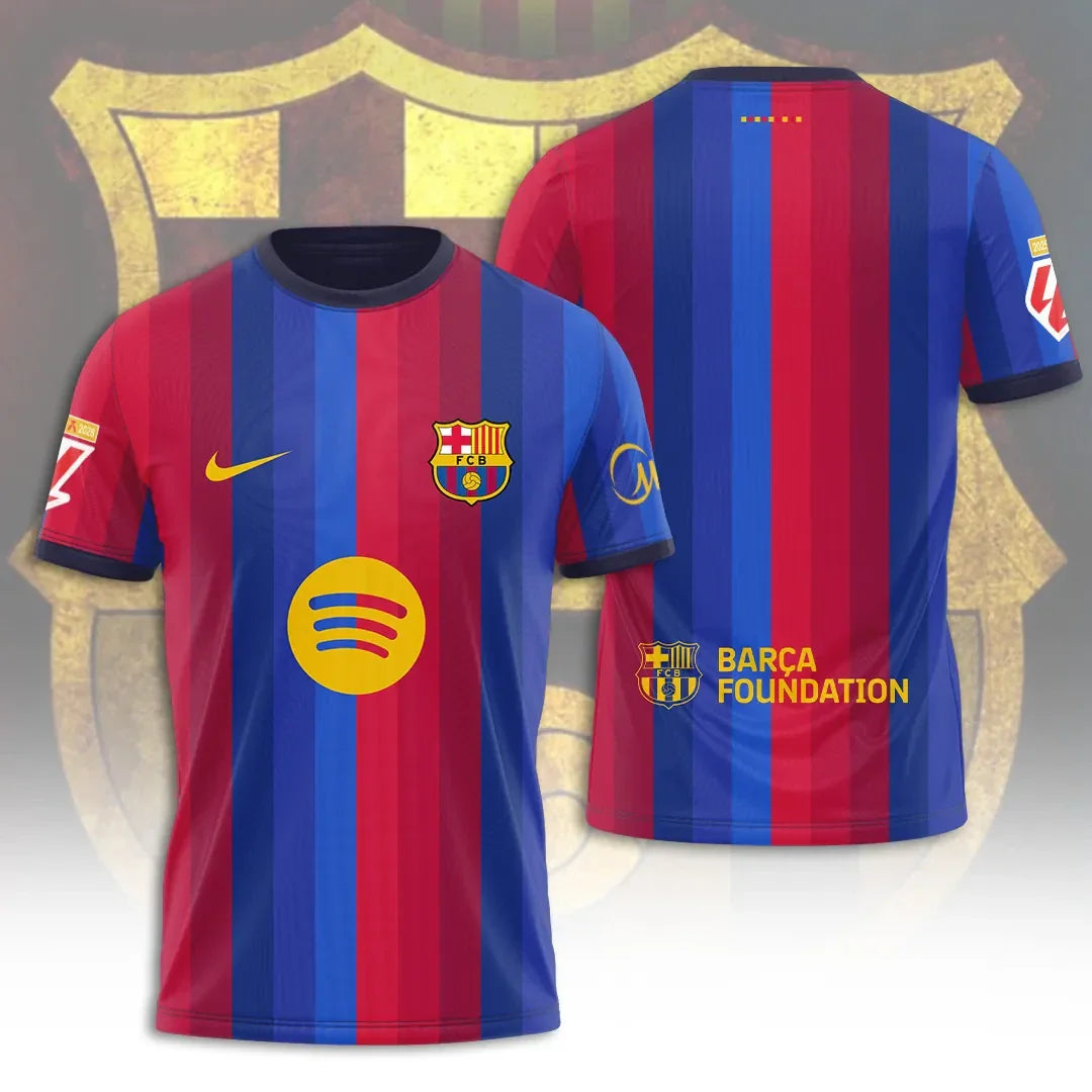FC Barcelona Home 26 27 Jersey Shirt FCB Merch Football Fan Gear Gift Ideas For Dad - Merchluma