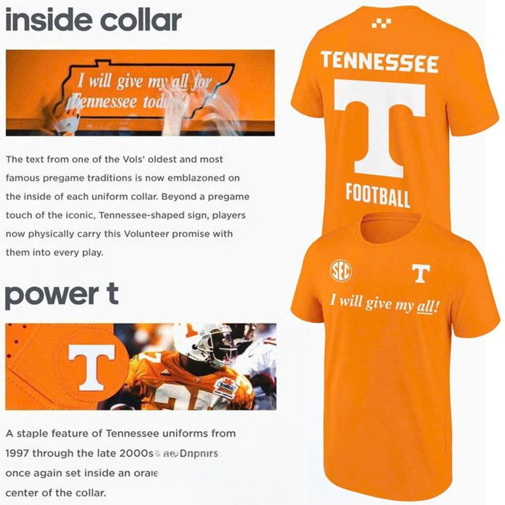 Tennessee Volunteers I Will Give My All T-Shirt 2026 Volunteers Merch Gift For Football Lovers - Merchluma