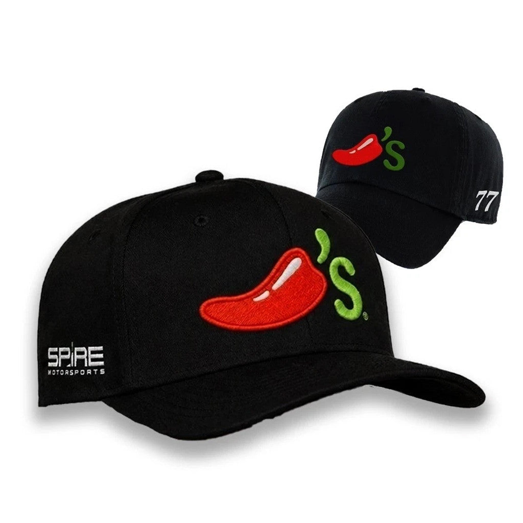 Carson Hocevar Merch 2026 Carson Hocevar Spire Motorsports Hat Chili's Cap Embroidered Fan Gift - Merchluma