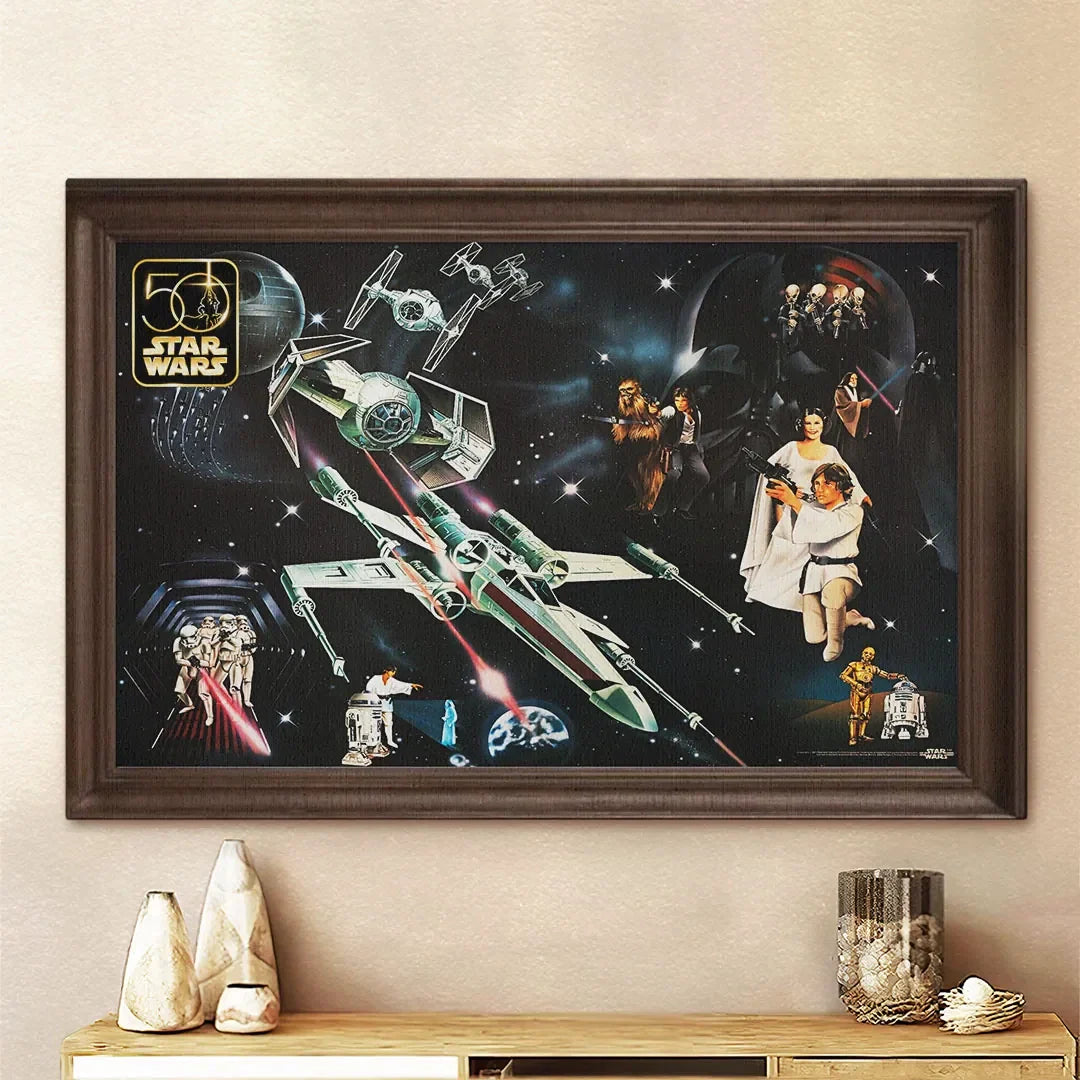 Star Wars 50th Anniversary Poster Star Wars Celebration Merch Living Room Decor Ideas For Fans - Merchluma