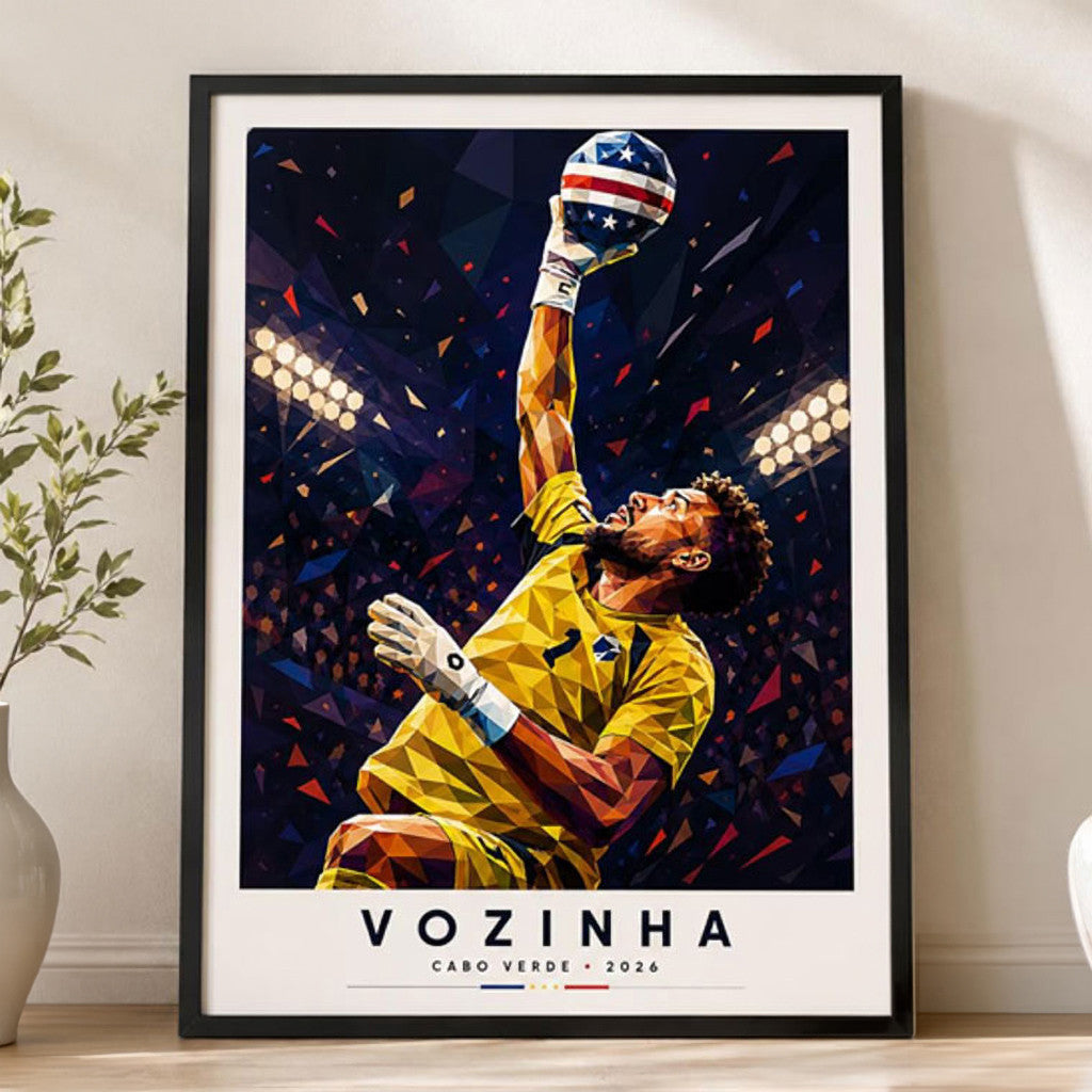 Vozinha Cabo Verde 2026 WPAP Football Goalkeeper Poster #1 Vozinha Merch Gift For WC Fans - Merchluma