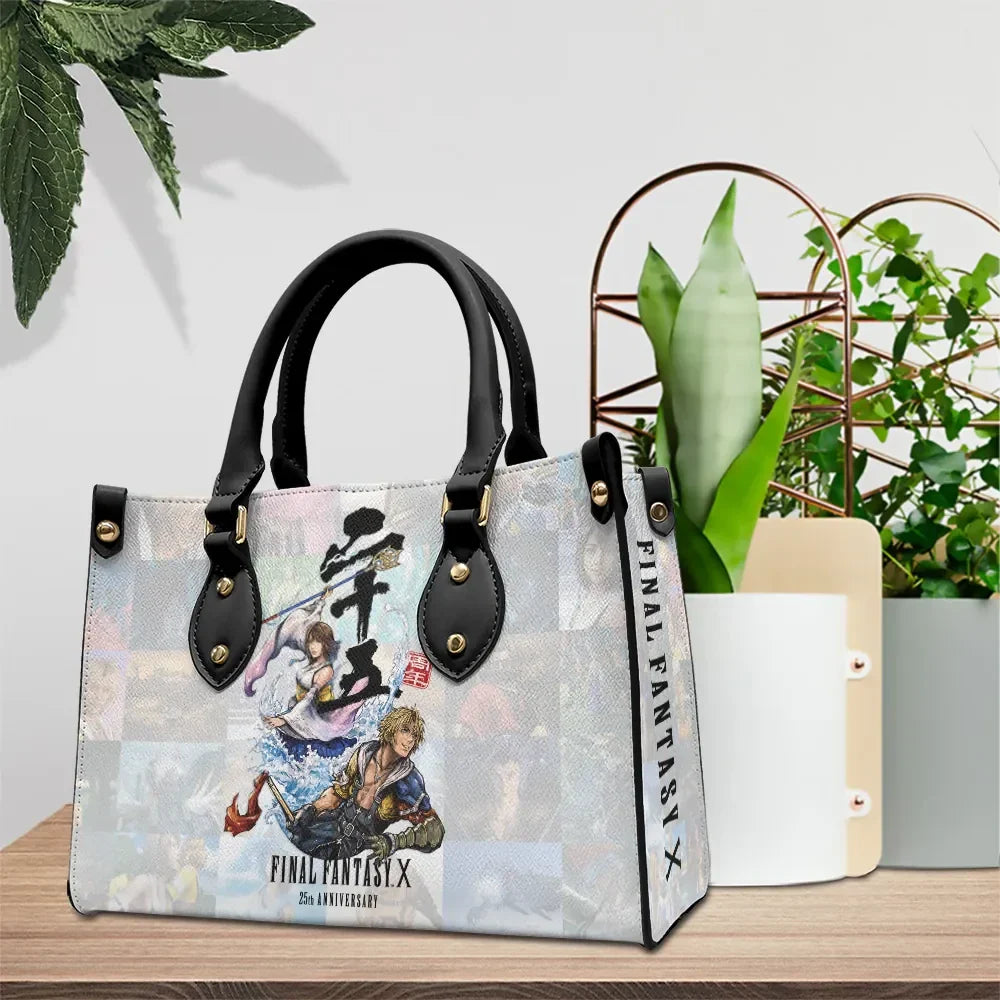 Final Fantasy X Merch 2026 FF5 25th Anniversary Leather Handbag Gamer Gear Gifts For Friends - Merchluma