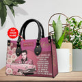 Personalized Elvis Presley The King Leather Handbag Elvis Presley Merch Gift For Grandma - Merchluma